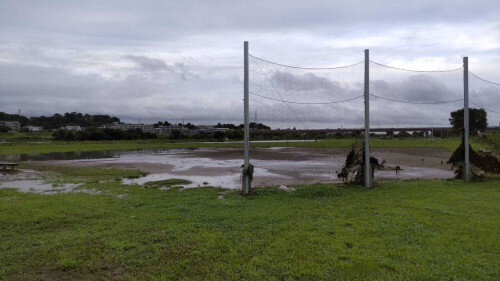 諏訪球場の冠水状況